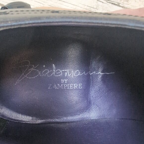 Zampiere Black and Blue Cap Toe Mens Oxford Dress Shoes Size 10.5 - Picture 7 of 10